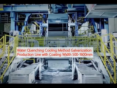 Phương pháp làm mát bằng cách làm nguội bằng nước Dòng sản xuất galvanize với chiều rộng lớp phủ 500-1600mm